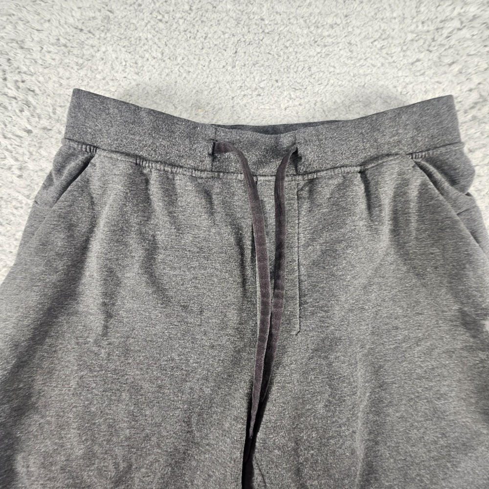 Lululemon Gray City Sweat Shorts Mens M Drawstring Pull On Zip Pockets Logo Gym - Picture 2 of 12